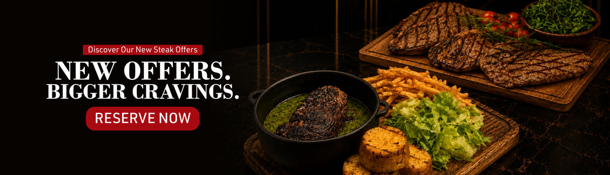 Premium steaks at MLS Steakhouse, Muscat